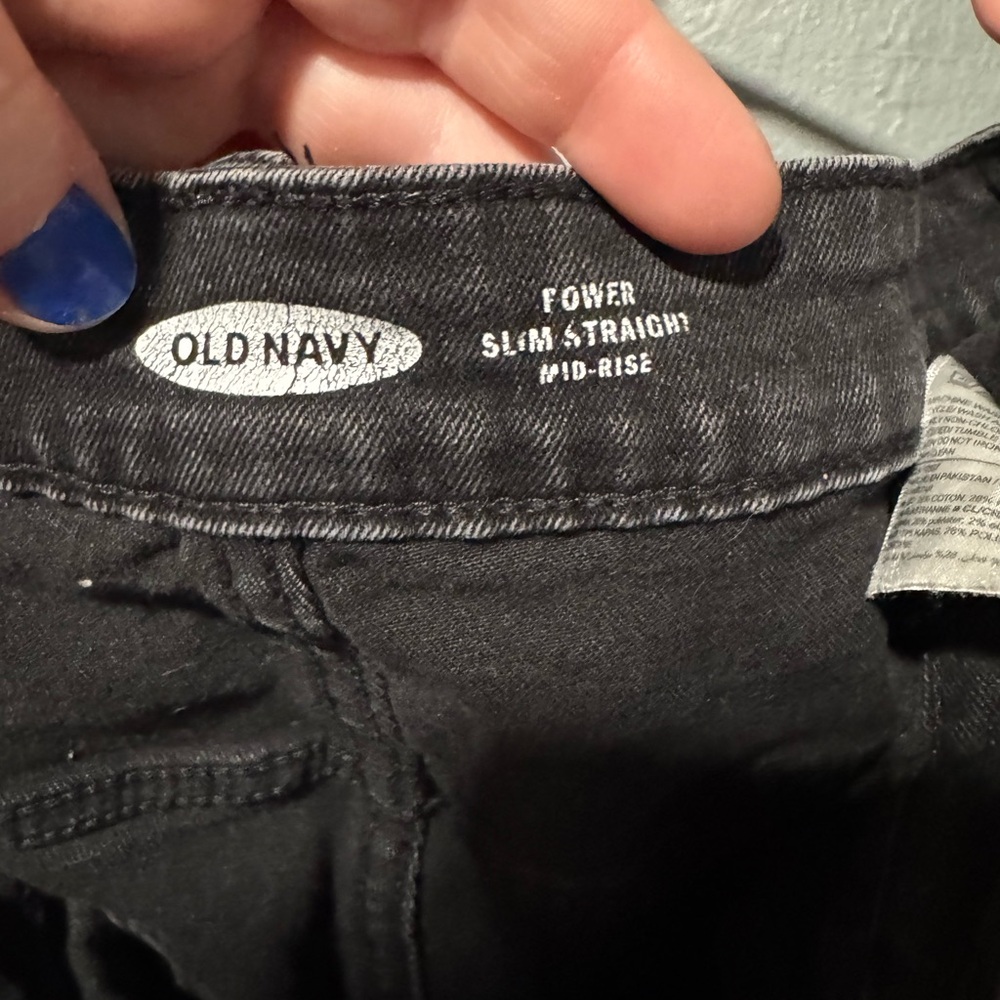 Old Navy Women's Dark Gray Straight Leg Jeans